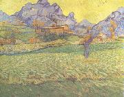Vincent Van Gogh A Meadow in the Mounatains:Le Mas de Saint-Paul (nn04) oil painting reproduction